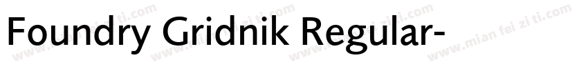 Foundry Gridnik Regular字体转换